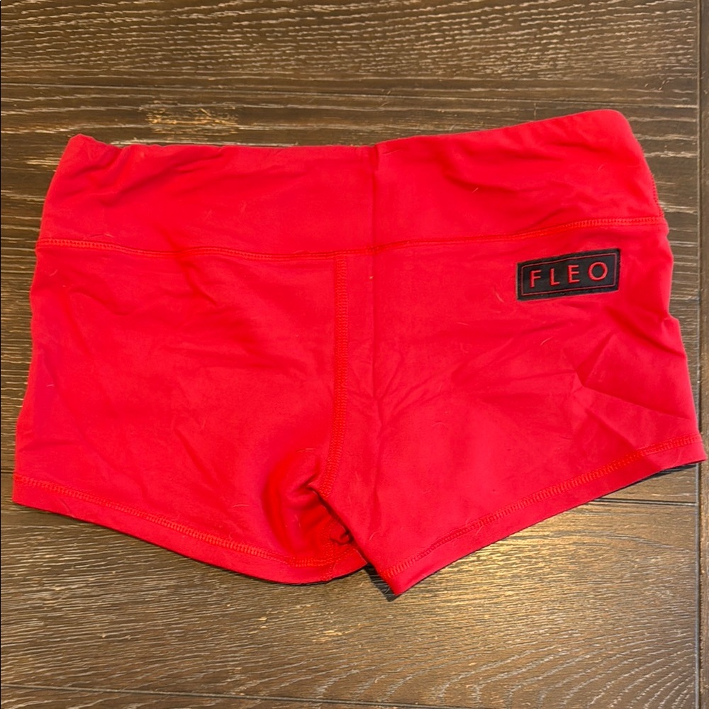 Fleo Red Athletic Shorts